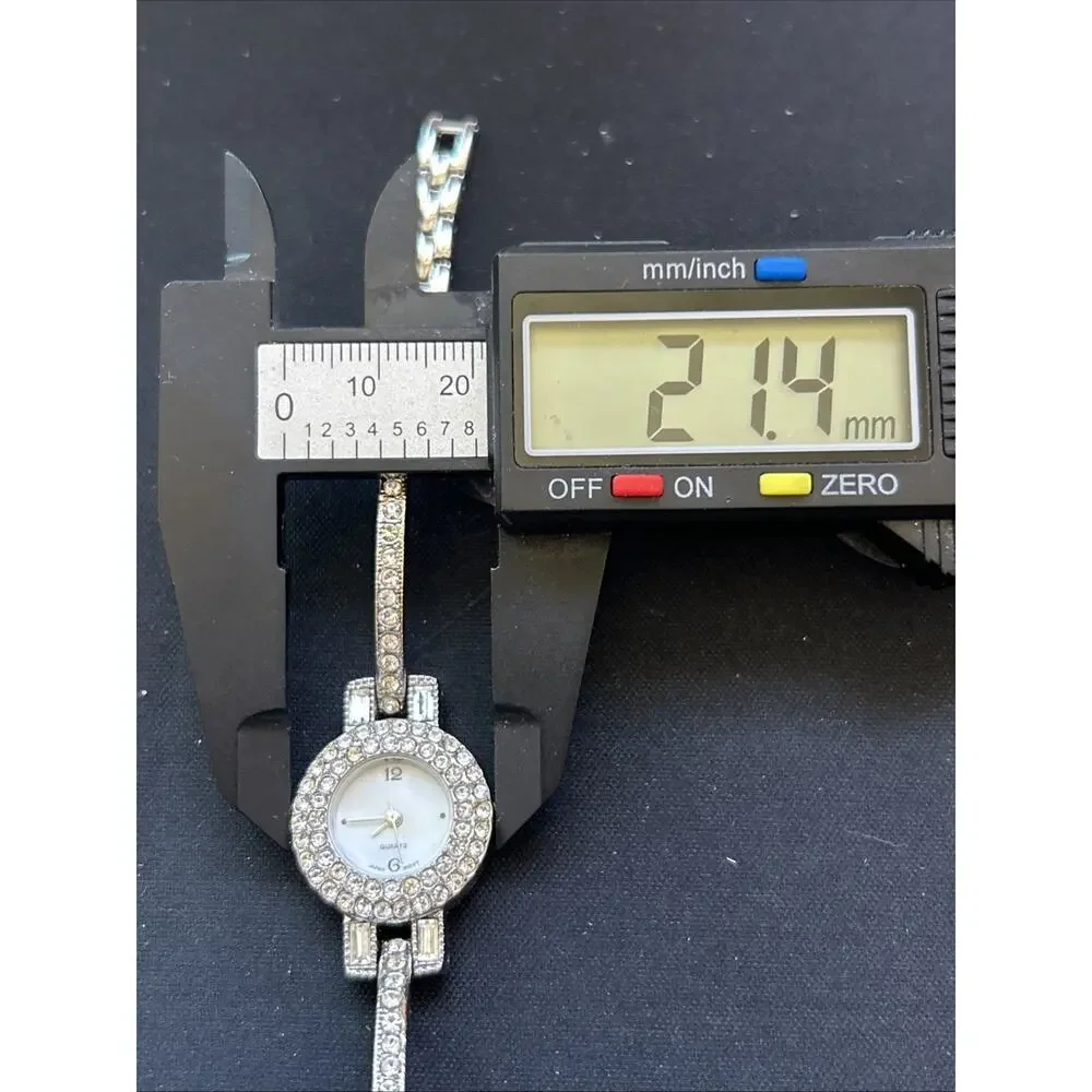 Silver Tone Rhinestone Bezel Women’s Quartz Watch